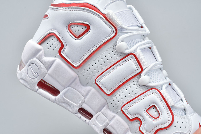 Air More Uptempo White Varsity Red Outline  921948-102