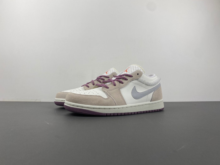 Air Jordan 1 Low GS SAIL LEGEND LIGHT BROWN VIOLET DUST NEUUTRAL GREY FQ8094-100